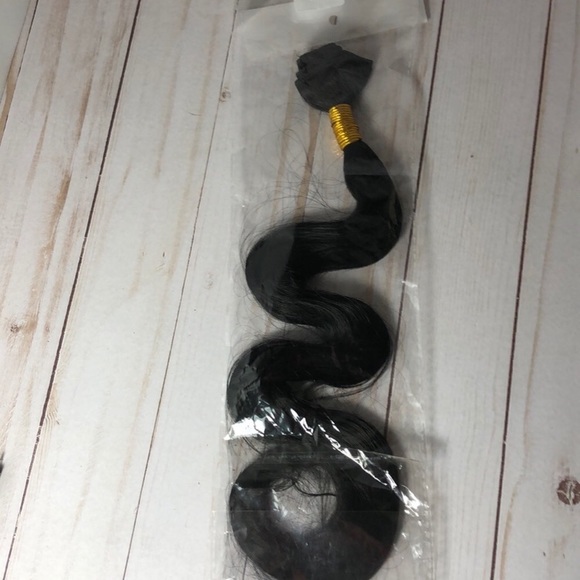 2x Coils black hair extensions weft sewn in wavy synthetic pieces new 20” weave - Picture 6 of 6